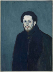 Pablo Picasso, Autoportrait, Fin 1901, Huile sur toile, 81x60cm, Musée national Picasso-Paris. Dation Pablo Picasso, 1979. MP4