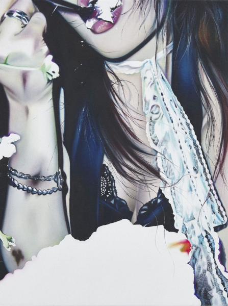 Stella Winter, foodporn, 2025, Oil on canvas, 40x30cm,© Stella-Winter, Galerie Russi Klenner